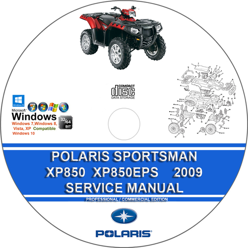 Product picture POLARIS SPORTSMAN XP850 XP850EPS 2009 Service Repair Manual