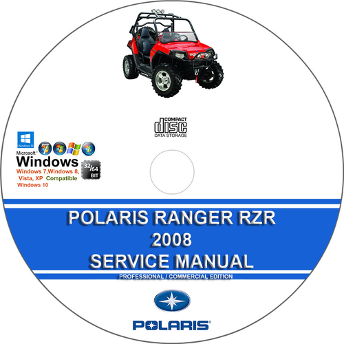 Product picture POLARIS RANGER RZR 2008 Service Repair Manual