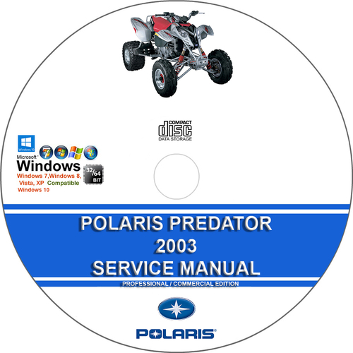 Product picture POLARIS PREDATOR 500 ATV 2003 SERVICE REPAIR MANUAL