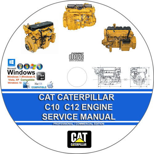Product picture Cat Caterpillar C10 C12 C15 C16 C18 Engine Service Repair Ma